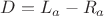 $D=L_{a}-R_{a}$ $D=L_{a}-R_{a}$