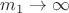 $m_1\rightarrow \infty$