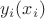 $y_i(x_i)$