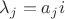 $\lambda_j = a_j i$