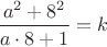 $\dfrac{a^2+8^2}{a\cdot 8 +1}=k$