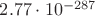 $2.77 \cdot 10^{-287}$