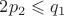 $2p_2\leqslant q_1$
