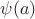 $\psi(a)$