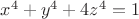 $x^4+y^4+4z^4=1$