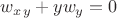 $w_x_y+yw_y=0$