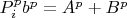 $P_i^pb^p=A^p+B^p$