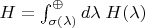 $H=\int_{\sigma(\lambda)}^\oplus d\lambda\;H(\lambda)$