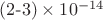 $(2\text{-}3)\times 10^{-14}$