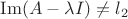 $\operatorname{Im}(A-\lambda I)\ne l_2$
