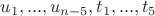 $u_1,...,u_{n-5},t_1,...,t_5$