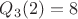 $Q_3(2) = 8$