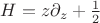 $H=z\partial_z+\frac{1}{2}$