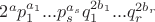 $2^a p_1^{a_1}...p_s^{a_s}q_1^{2b_1}...q_r^{2b_r}$