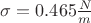 $\sigma=0.465 \frac N m