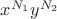 $x^{N_1} y^{N_2}$