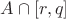 $A \cap [r,q]$