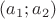 $(a_1;a_2)$
