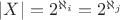 $|X|=2^{\aleph_i}=2^{\aleph_j}$