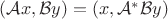 $(\mathcal{A}x,\mathcal{B}y)=(x,\mathcal{A}^*\mathcal{B}y)$