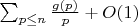 $\sum_{p \leq n} \frac {g(p)}{p}+O(1)$