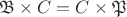 $\mathfrak{B} \times C = C \times \mathfrak{P}$