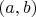\[
{\left( {a,b} \right)}
\]