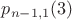$p_{n - 1, 1}(3)$ $p_{n - 1, 1}(3)$