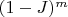 $(1-J)^m$