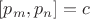 $[p_m, p_n]=c$