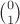 $\binom{0}{1}$