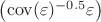 $\left( \mathrm{cov}(\varepsilon)^{-0.5} \varepsilon \right )$