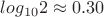 $log_{10}2 \approx 0.30$