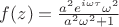 $\[
f(z) = \frac{{a^2 e^{i\omega \tau } \omega ^2 }}
{{a^2 \omega ^2  + 1}}
\]$