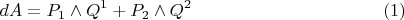 $$
d A = P_1 \wedge Q^1 + P_2 \wedge Q^2 \eqno(1)
$$