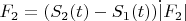$F_2 = ( S_2(t) - S_1(t) ) \dot | F_2 | $