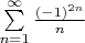 $\[\sum\limits_{n=1}^\infty {\frac {(-1)^{2n}} n$
