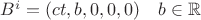 $B^i=(ct,b,0,0,0) \quad b \in \mathbb R $