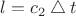 $l={c_{2}}\bigtriangleup t$