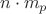 \[
n \cdot m_p 
\]