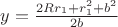 $y=\frac{2Rr_1+r_1^2+b^2}{2b}$