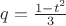 $q=\frac{1-t^2}{3}$