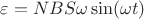 $\varepsilon=N B S \omega \sin(\omega t)$