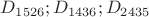 $D_{1526};D_{1436};D_{2435}$