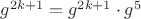 $g^{2k+1}=g^{2k+1}\cdot g^5$