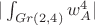 $|\int_{Gr(2,4)} w_A^4|$