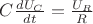 $C\frac{dU_{C}}{dt} = \frac{U_{R}}{R}$ $C\frac{dU_{C}}{dt} = \frac{U_{R}}{R}$