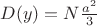 $D(y)=N\frac{a^2}{3}$