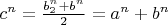$c^n=\frac{b_2^n+b^n}{2}=a^n+b^n$