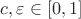 $c,\varepsilon\in[0,1]$